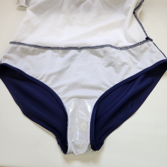 Wantdo Women's One Piece Blue Swimsuit Size 12-14 Swimdress Tankini NWOT - Picture 11 of 13